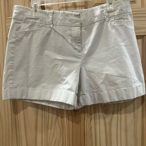The Limited White Bermuda Shorts Cotton Blend Classic